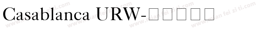 Casablanca URW字体转换